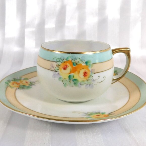 Meito Teacup and Bread Plate Set # 25849 - Picture 1 of 4